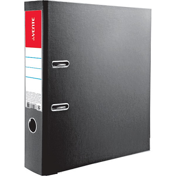 Папка-регистратор deVENTE корешок 75мм, ламинированная, с металлическим кантом, разборная, черная