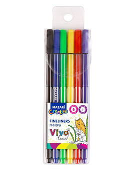 Набор капиллярных ручек линеров MAZARI Vivo Line 6 цветов