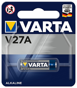 Батарейка A27 (мини мизинчиковые) MN27-алкалиновая VARTA, 1шт на блистере