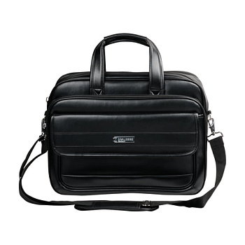 Сумка деловая BRAUBERG Dandy 31*41*15см, отделение для планшета и ноутбука 15,6", кожзам черная