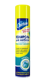 Полироль для мебели 300мл, CHIRTON антипыль Морская свежесть, аэрозоль