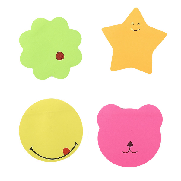 Блок самоклеящийся (стикеры), фигурный ОБЩИЙ, 50л, 70_70мм, зеленый deVENTE Funny notes