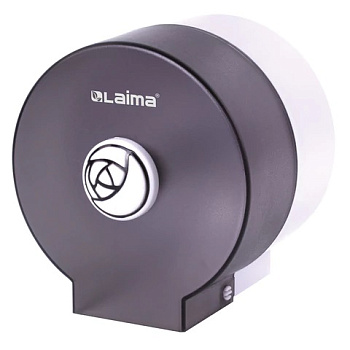 Диспенсер для бытовой туалетной бумаги ЛАЙМА, круглый, тонированный серый
