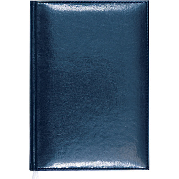Ежедневник 2026 А5 ATTOMEX Visa, под кожу, термо тиснение, темно-синий 168л
