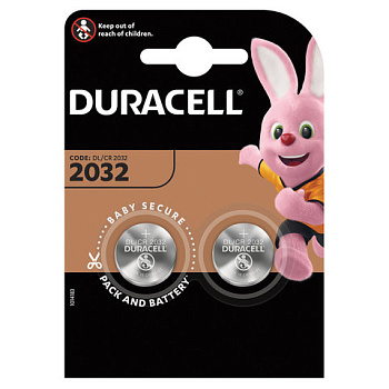 Батарейка (таблетка) CR2032-литиевая DURACELL Lithium, 2шт на блистере