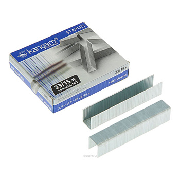 Скобы для степлера №23/15 1000шт до 130л Kangaro