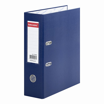 Папка-регистратор BRAUBERG корешок 90мм, ПВХ, собранная, синяя