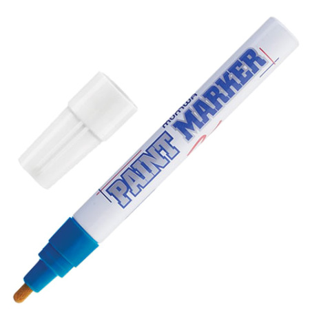 Маркер-краска лаковый (paint marker) MunHwa 4мм, нитро-основа, синий