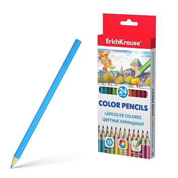 Карандаши цветные 24 цвета ErichKrause, шестигранные