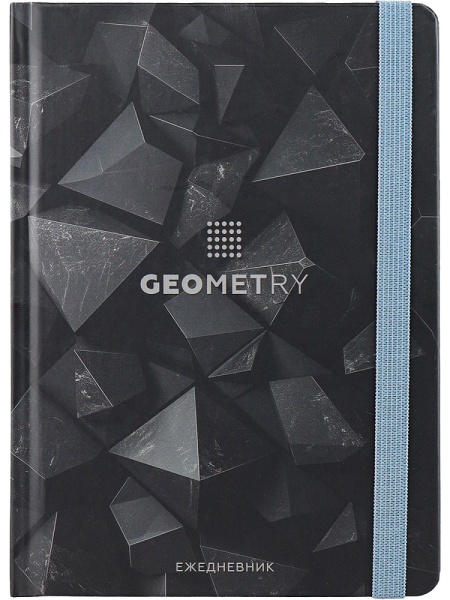 6_Ежедневник недатированный А5 COLLEZIONE Черные фигуры, софт-тач ламинация, 128л