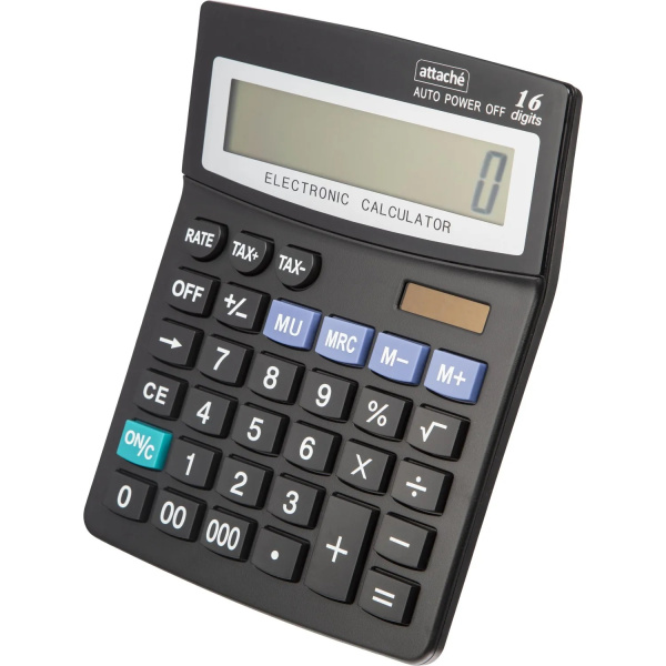 98_Калькулятор 16 разрядов Attache ATC-222-16F 208_160_48мм, двойное питание