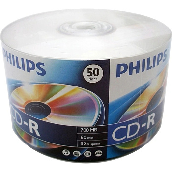 Диск CD-R Philips 700MB 52x Cake Box 50шт