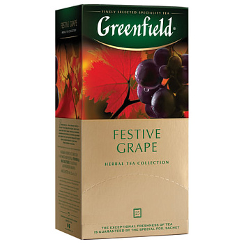 Чай пакетированный GREENFIELD Festive Grape, фруктовый с шиповником, 25п*2г