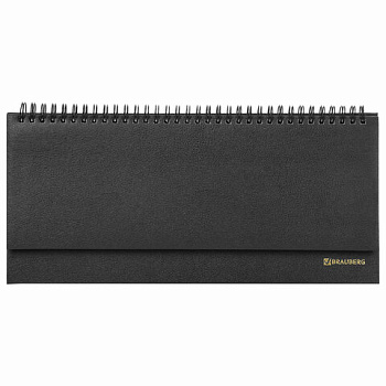 Планинг недатированый BRAUBERG Select, балакрон, черный 60л
