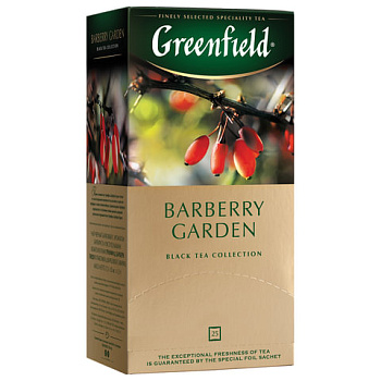 Чай пакетированный GREENFIELD Barberry Garden, черный с барбарисом, 25п*2г, 0710