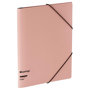 Папка-короб на резинках А4, корешок 32мм, пластик 0,6мм Berlingo Instinct, фламинго