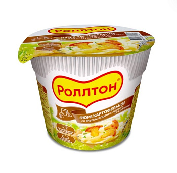 Пюре РОЛЛТОН с жаренными лисичками, 40г