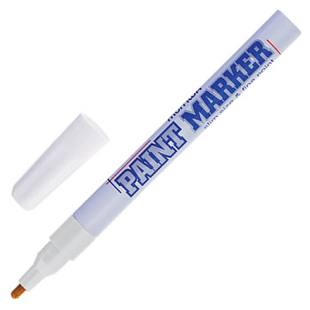 Маркер-краска лаковый (paint marker) MunHwa Slim 2мм, нитро-основа, белый